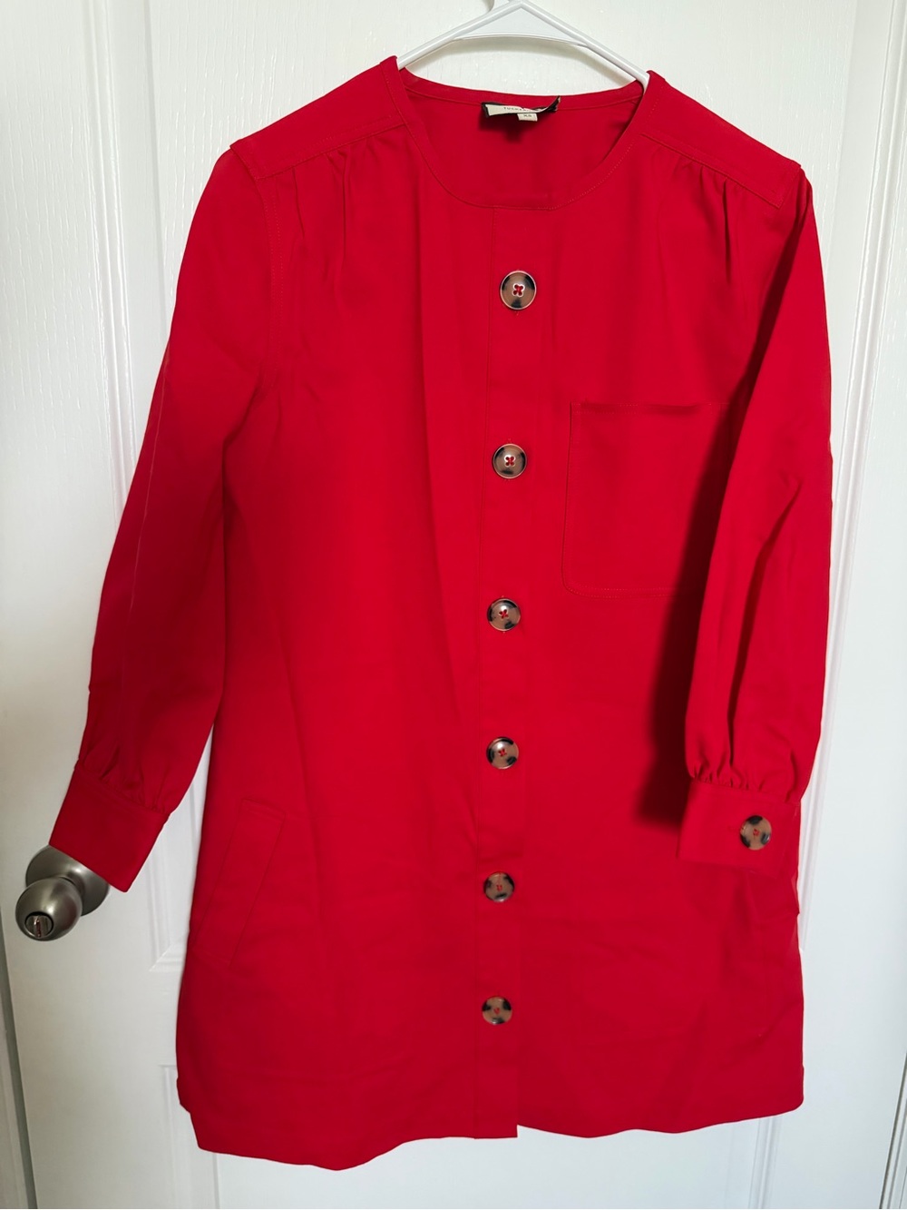 Tuckernuck Button-Front Red Mini Dress